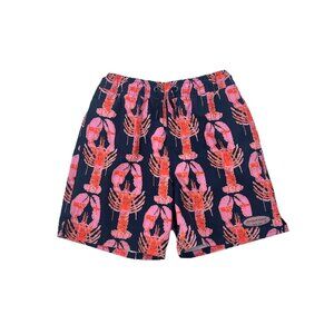 Vineyard Vines Boys Swim Trunks Lobsters Navy Blue Sz Small Vacation Resort